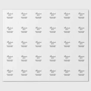 Papel De Presente Parabéns simples de formatura adicionar classe mín
