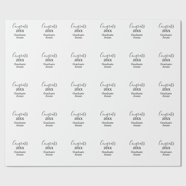 Papel De Presente Parabéns simples de formatura minimal adicionar tu (Aberto)