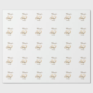 Papel De Presente Parabéns trinta aniversário carvão marrom laranja