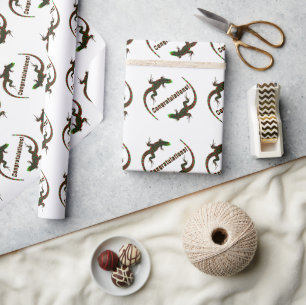 Papel De Presente Parabéns Yin Yang Lizards