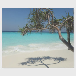 Papel De Presente Paraíso Sunny Tropical Beach Ocean