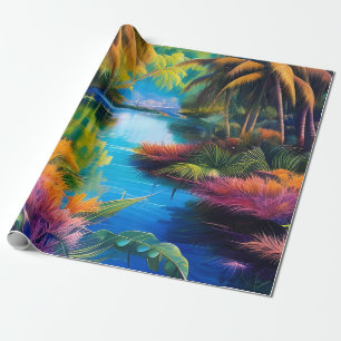 Papel De Presente Paraíso Tropical II