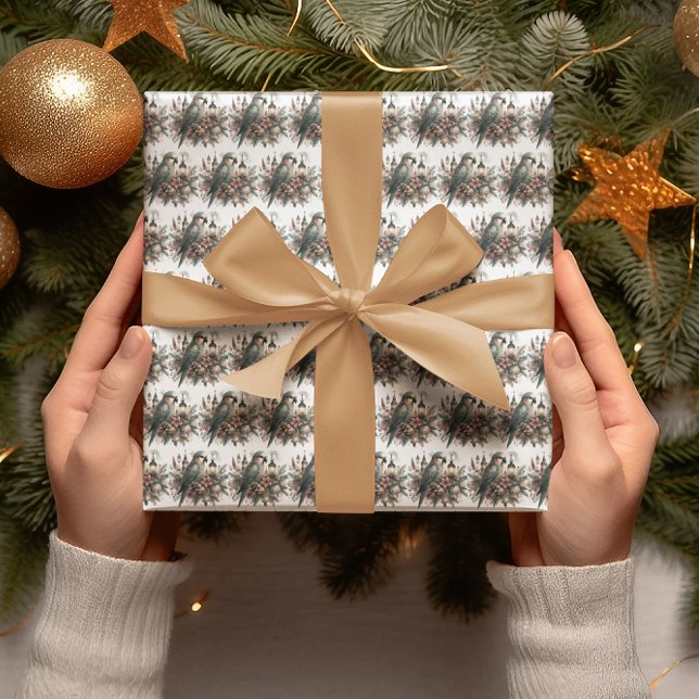 Papel De Presente Parakeet Lanternas Natal (Criador carregado)