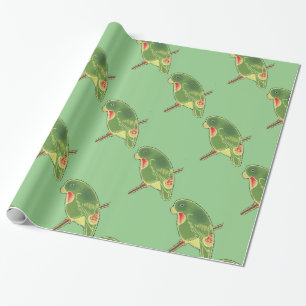 Papel De Presente Parakeet verde tropical Thunder_Cove