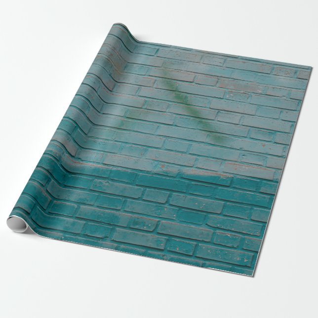 Papel De Presente Parede branca e azul (Desenrolado)