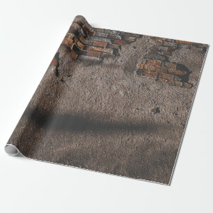 Papel De Presente Parede com tijolos quebrados