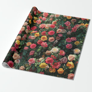 Papel De Presente parede de flores