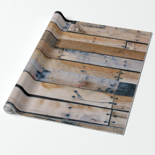 Papel De Presente Parede de madeira castanha