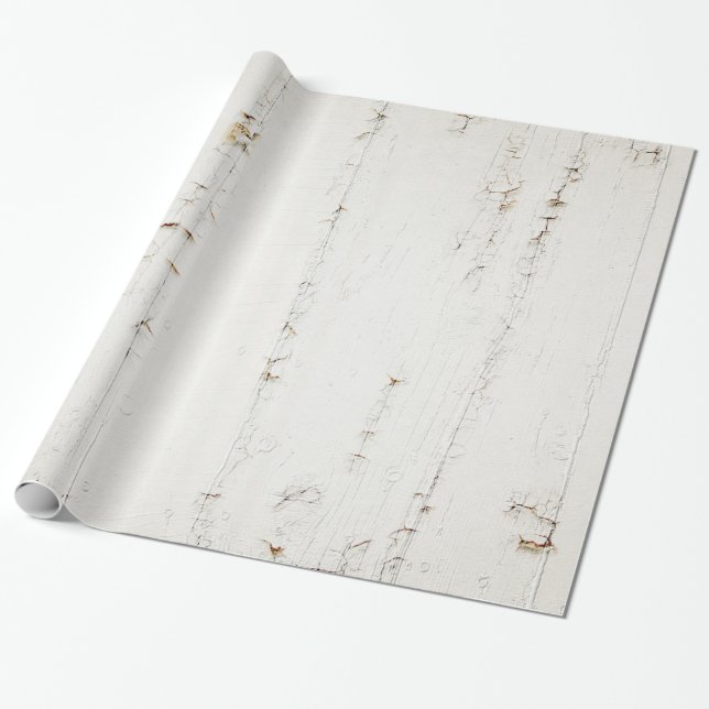 Papel De Presente Parede de madeira Crackled (Desenrolado)