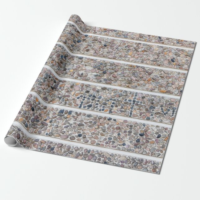 Papel De Presente Parede de pedras de concreto (Desenrolado)