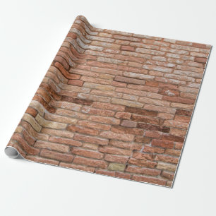 Papel De Presente Parede de tijolo cor-de-rosa