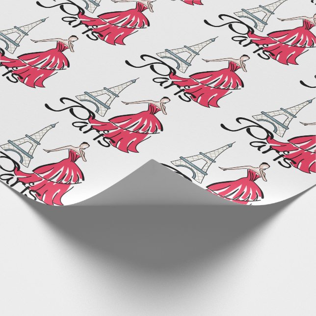 Papel De Presente Paris Fashion (Ponta)