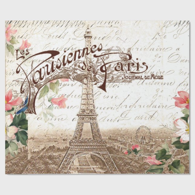 Papel De Presente Paris no primavera (Aberto)