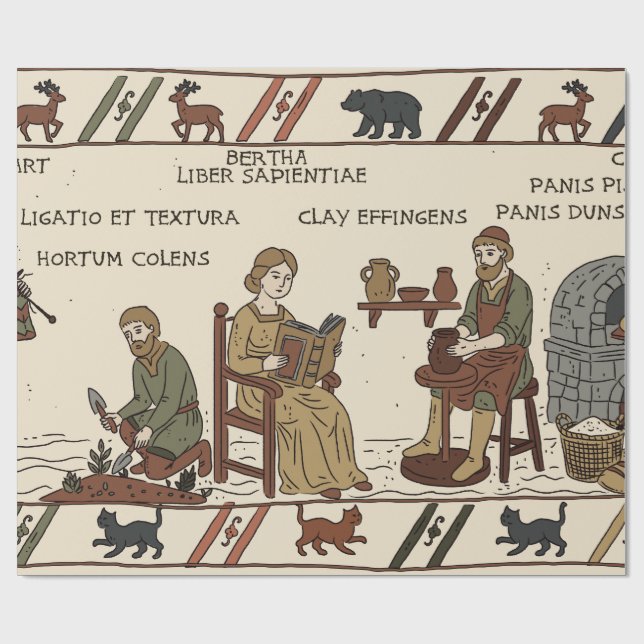 Papel De Presente paródia da tapeçaria de bayeux (Aberto)