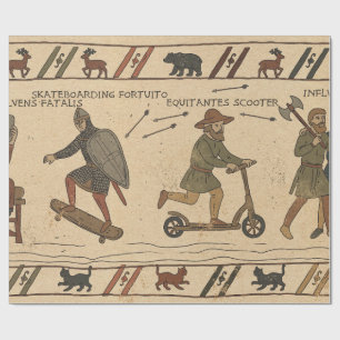 Papel De Presente Paródia da Tapeçaria de Bayeux