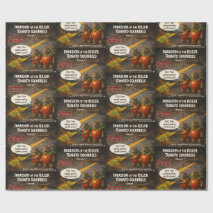 Papel De Presente Paródia do Filme Esquilos Tomate Assassinos