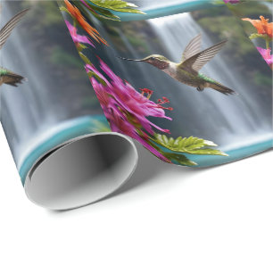 Papel De Presente Parque de Cascata de Hummingbird