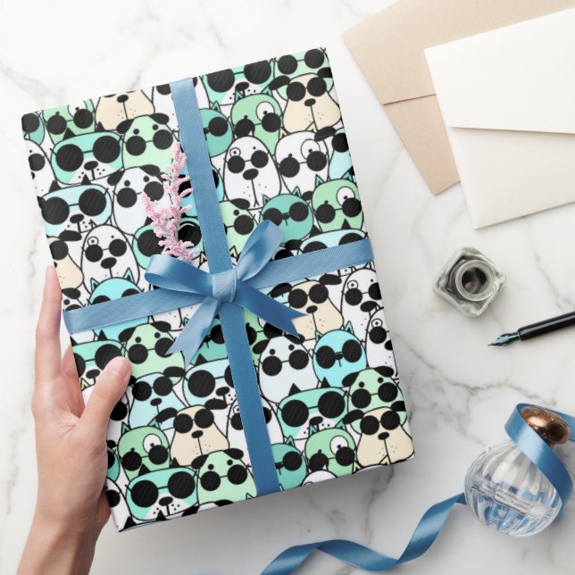 Papel De Presente Parque de Diversões Cartoon Cães (Presentear)