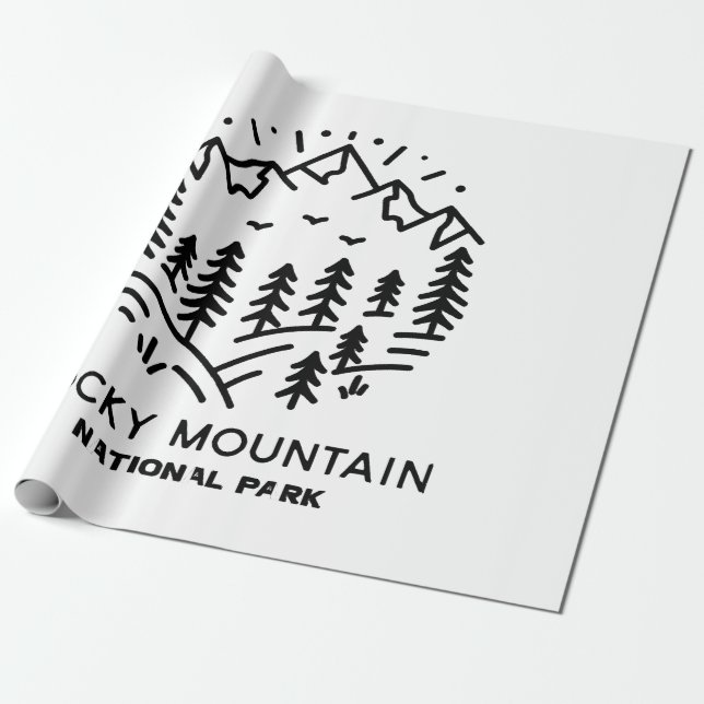 Papel De Presente Parque Nacional Rocky Mountain (Desenrolado)