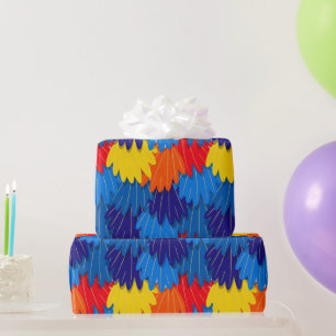 Papel De Presente Parrot Feather Patterno Scarlet Macaw