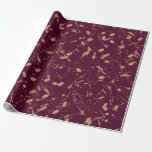 Papel De Presente Partido abstrato moderno do Splatter Dourado<br><div class="desc">papel de envolvimento</div>