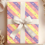 Papel De Presente Partido Confetti Stripe<br><div class="desc">Enrole seus presentes em um monte de alegria com esse papel colorido de embrulho de fita de confete. Os pontos cor-de-rosa, roxo e confete amarelo dançam através de faixas vibrantes, criando uma atmosfera festiva para qualquer celebração. Perfeito para aniversários, chás de fraldas, ou qualquer ocasião que exija um toque de...</div>