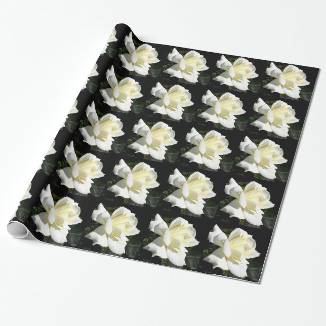 Papel De Presente Pascali White Rose (Desenrolado)