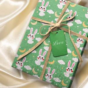 Papel De Presente Páscoa Coelho Coelho Coelho Pastel Verde Bebê Verd