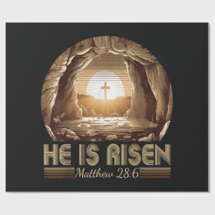 Papel De Presente Páscoa Cristã Ele Ressuscitou Jesus