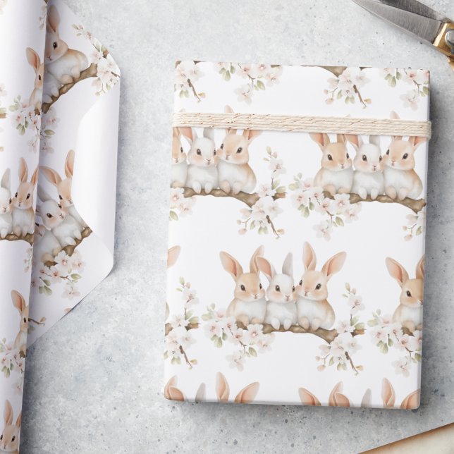 Papel De Presente Páscoa de Aquarela de Coelho Cónico (Criador carregado)