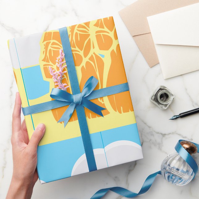 Papel De Presente Páscoa Island Moai Chefes de Papel de Embalagem Hi (Criador carregado)