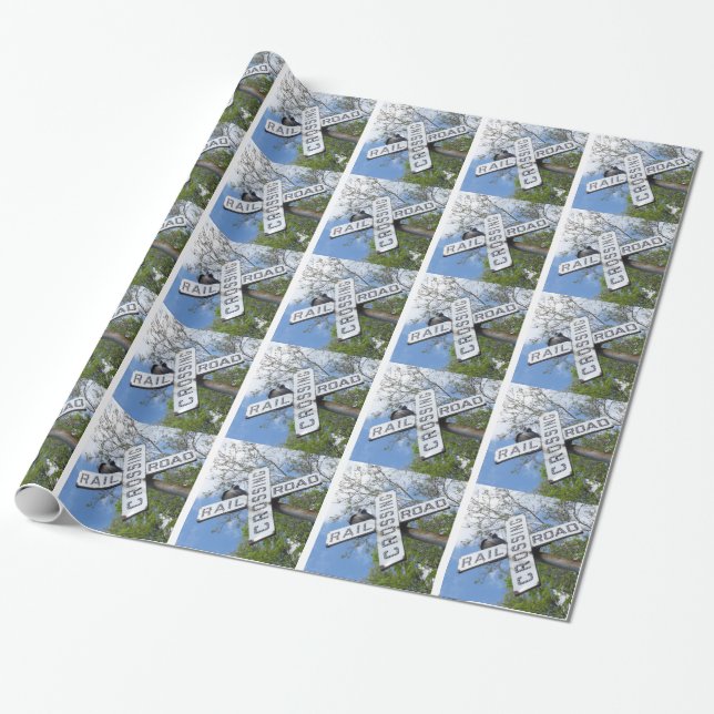 Papel De Presente Passagem Ferroviária (Desenrolado)