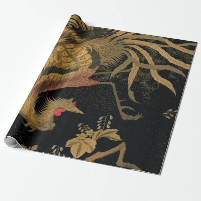 Papel De Presente Pássaro Audsley Mítico Howo: Fênix Japonesa de 188 (Desenrolado)