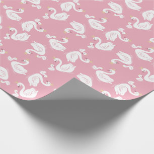 Papel De Presente Pássaro Chá de fraldas de Cisnes com o Tema Coro