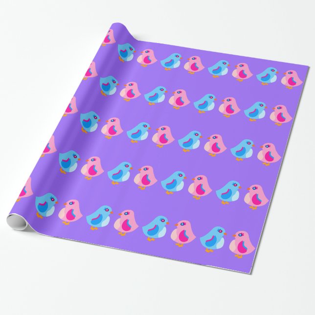 Papel De Presente Pássaros Bons (Desenrolado)