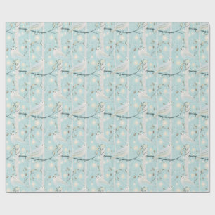 Papel De Presente Pássaros Brilho de Bétula