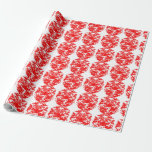 Papel De Presente Pássaros chineses do amor da felicidade do dobro<br><div class="desc">O papel chinês cortou a arte popular que caracteriza um par de patos de mandarino e um símbolo dobro da felicidade conectado pelo design floral. Excelente PARA ENVOLVER PRESENTES de CASAMENTO. Você pode facilmente mudar a cor do fundo a o que cor você gosta: Clique sobre a personalização que ele...</div>
