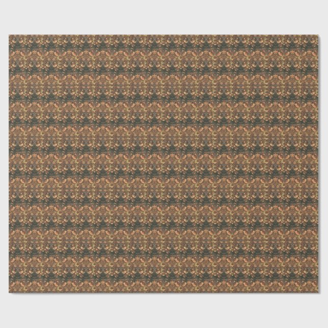 Papel De Presente Pássaros Clássicos Elegantes William Morris (Aberto)