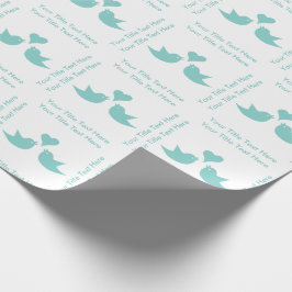 Papel De Presente Pássaros do amor com o presente de casamento feito