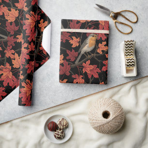 Papel De Presente Pássaros em árvore de bordo