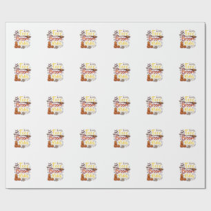 Papel De Presente Passeios de Vassoura Grátis Abóboras de Halloween 