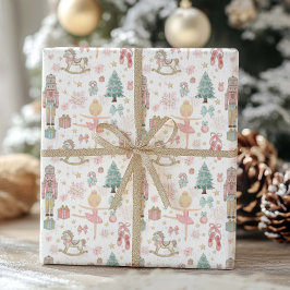 Papel De Presente Pastel A Desnutação Do Balé De Natal Do Nutcracker