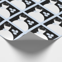 Pastel azul-preto de Casamento