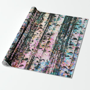 Papel De Presente Pastel Birch Trees