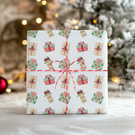 Papel De Presente Pastel Christmas Gifts Wrapping Paper