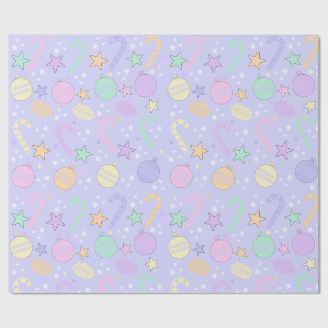 Papel De Presente Pastel Christmas Pattern (Aberto)