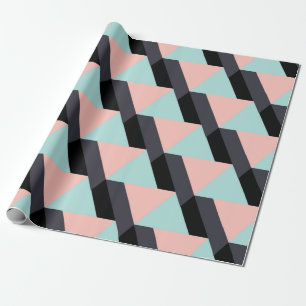 Papel De Presente Pastel colorido padrão geométrico