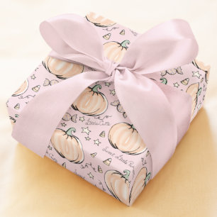 Papel De Presente Pastel Cor-de-rosa Doce Pequeno Pumpkin