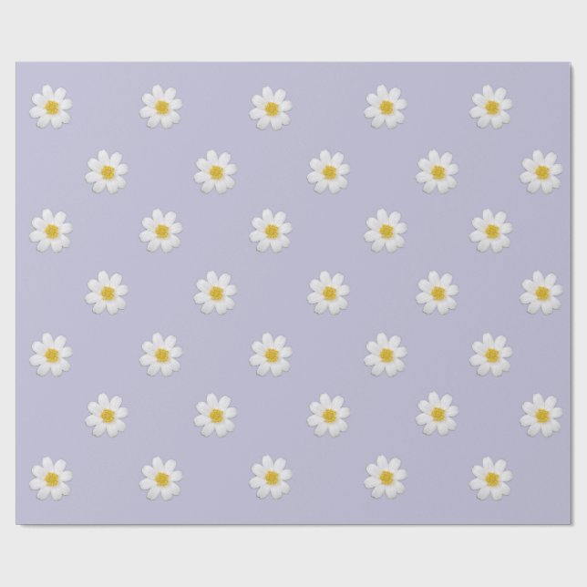 Papel De Presente Pastel Daisy Wrapping Paper (Aberto)