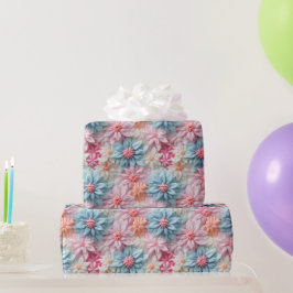 Papel De Presente Pastel Flowers